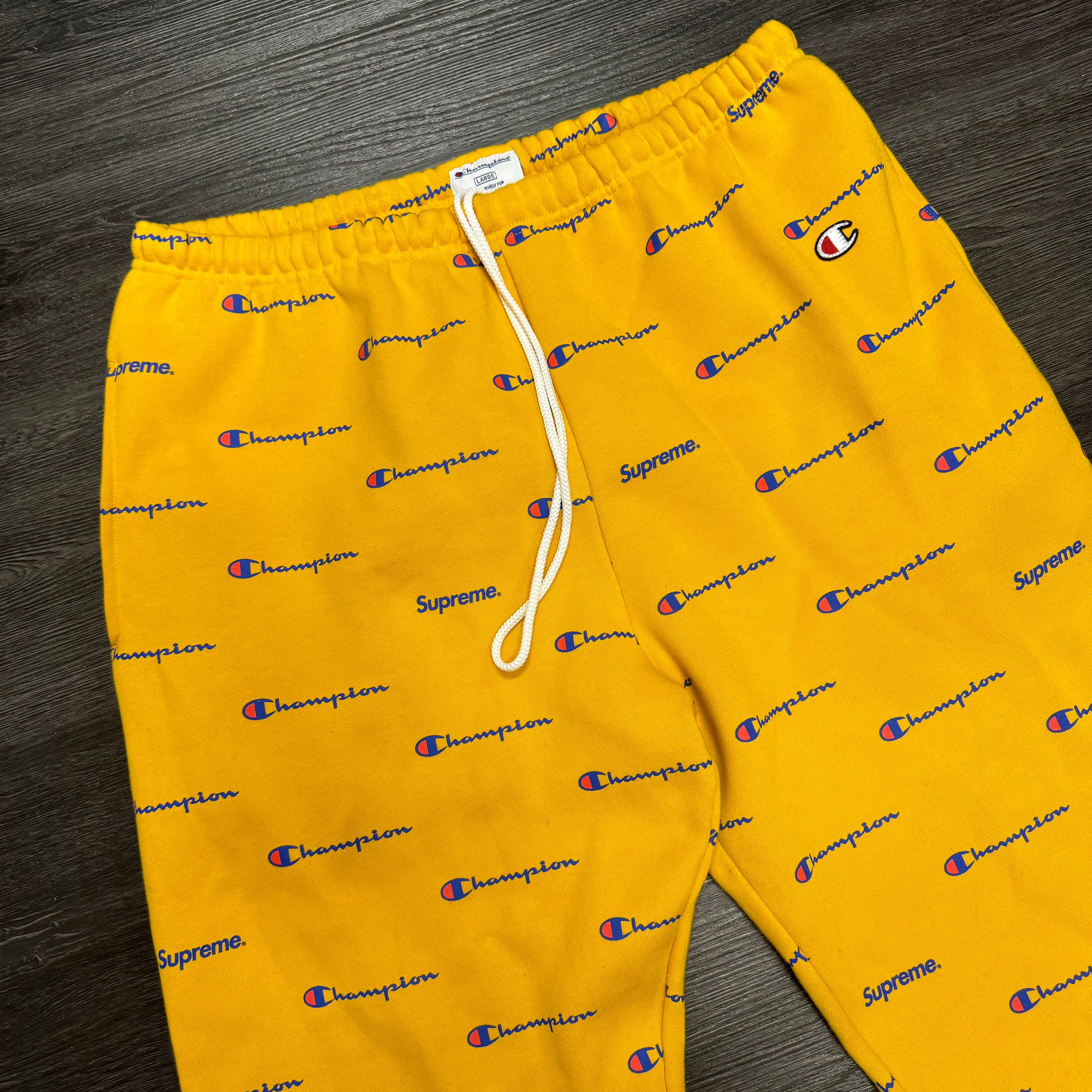 Champion yellow sweatpants on sale