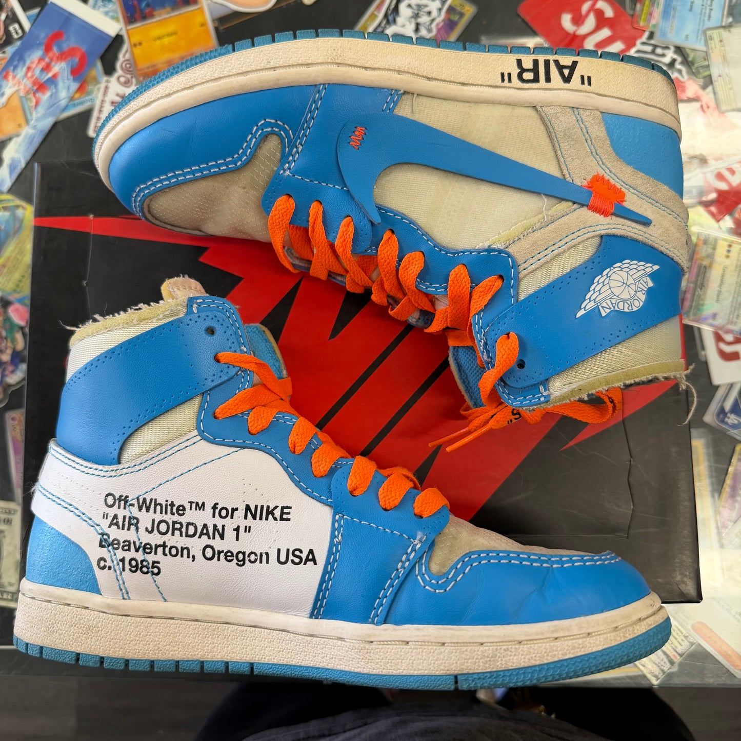 Jordan 1 Retro Off White University Blue U5.5
