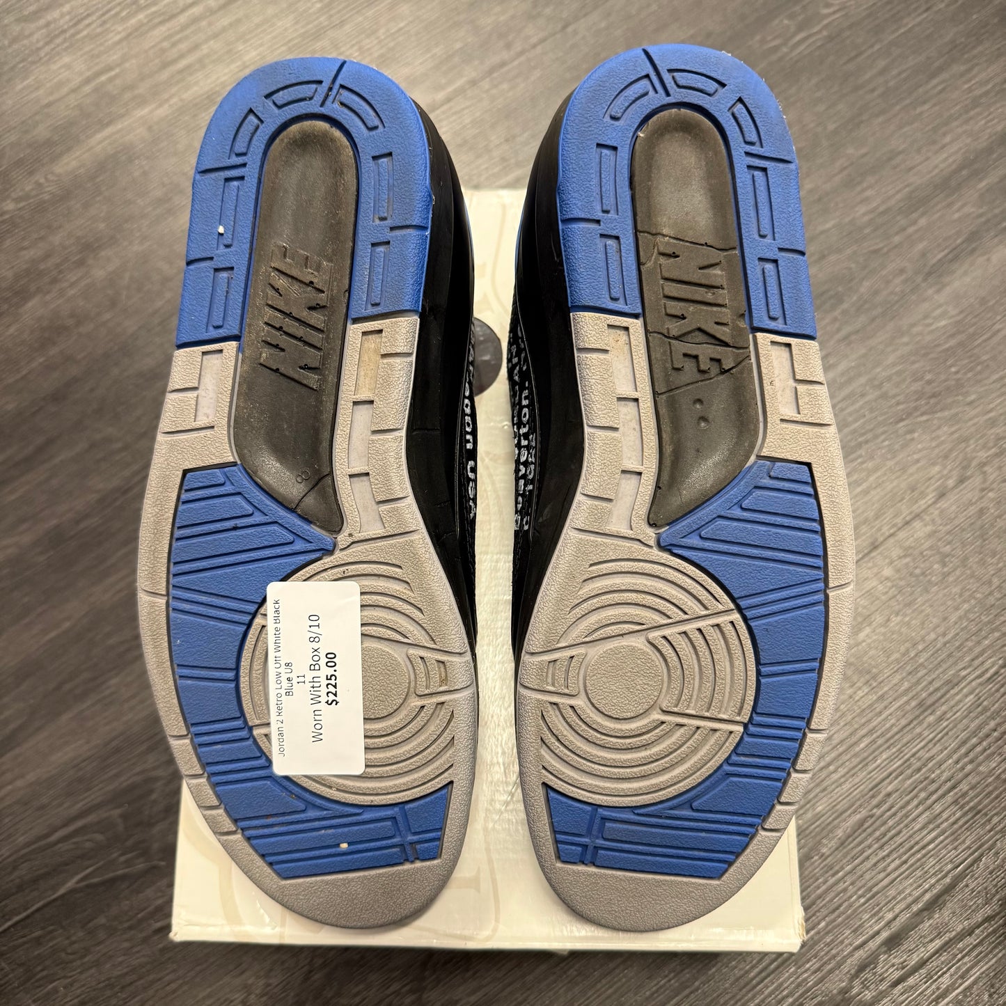 Jordan 2 Retro Low Off White Black Blue U8