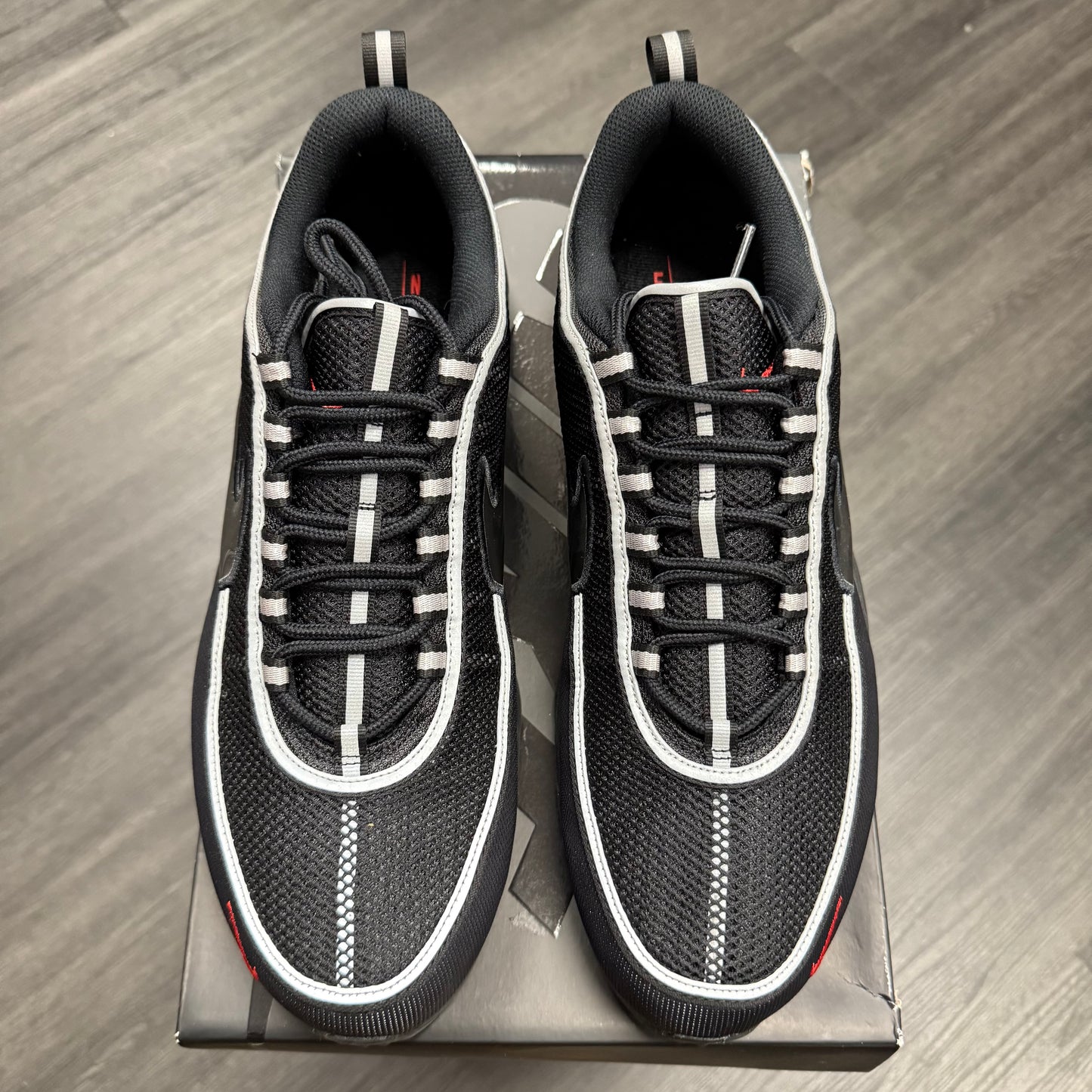 Nike Air Zoom Spiridon Black Metallic Silver U14