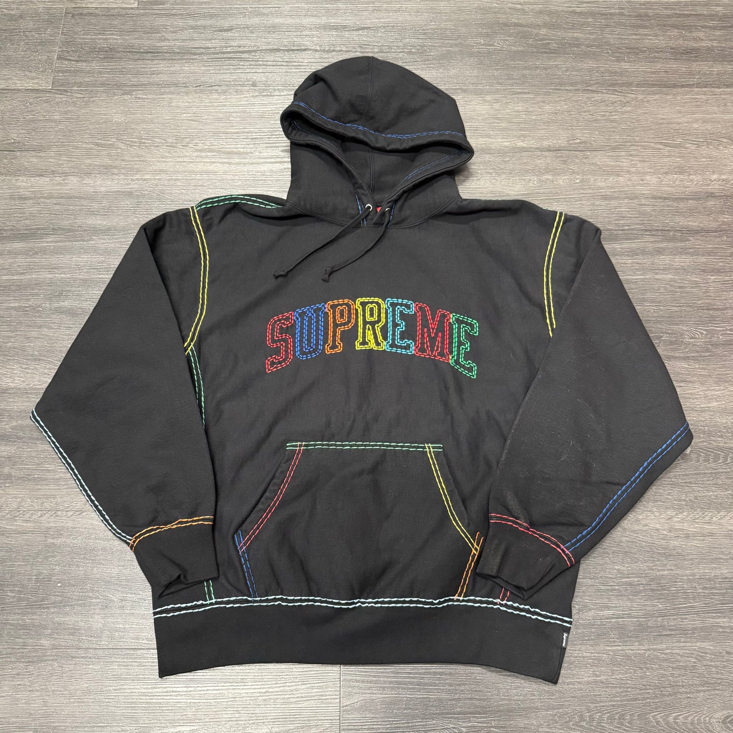 Supreme Arc Logo Rainbow Hoodie