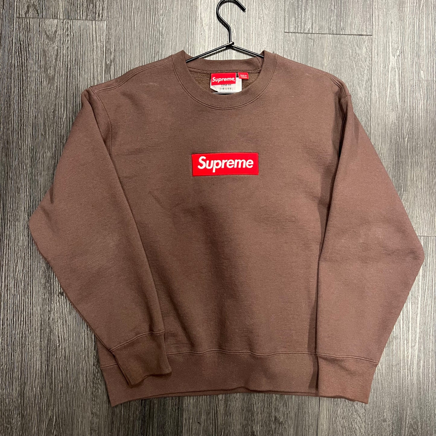 Supreme Box Logo Crewneck (FW22) Brown