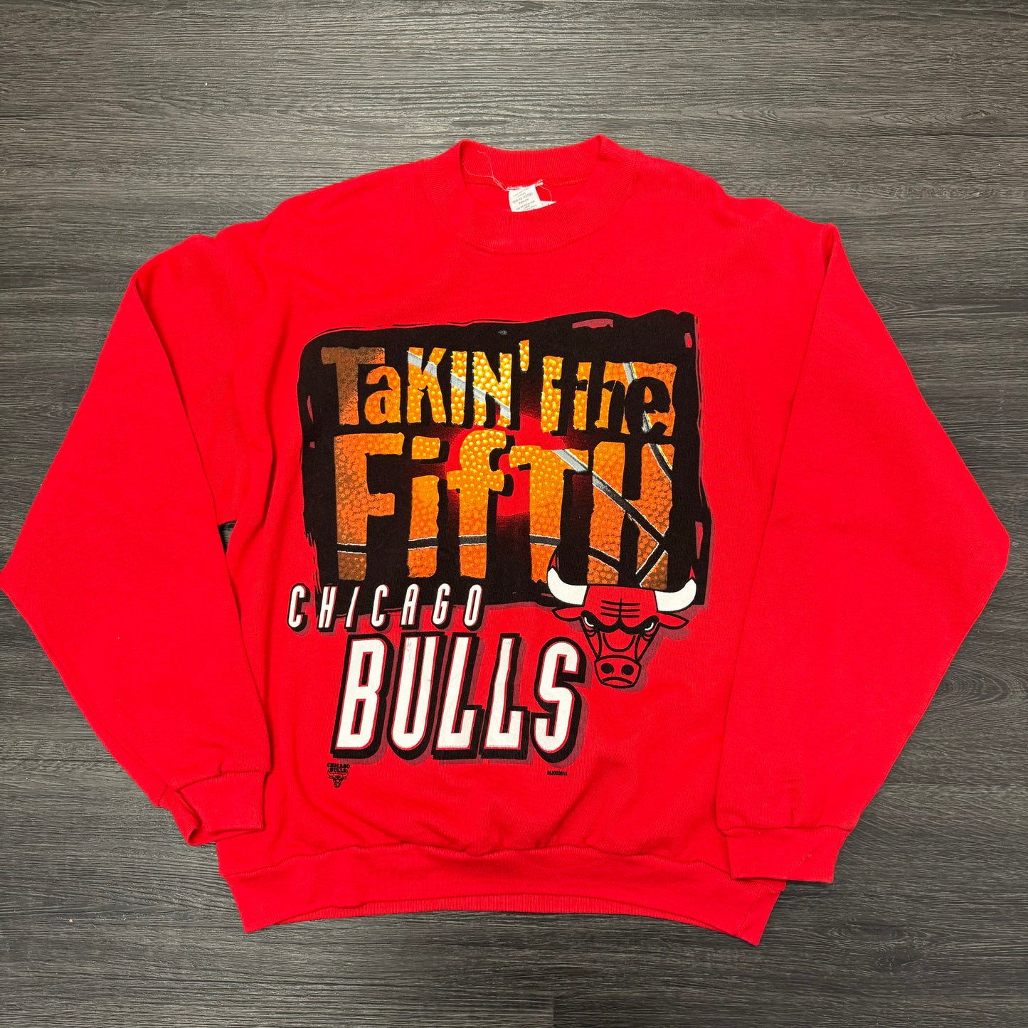 Chicago Bulls Red Vintage Crewneck