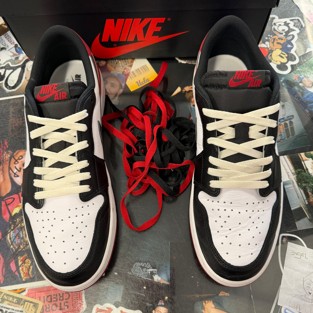 Jordan 1 Retro Low Black Toe 2023 U13