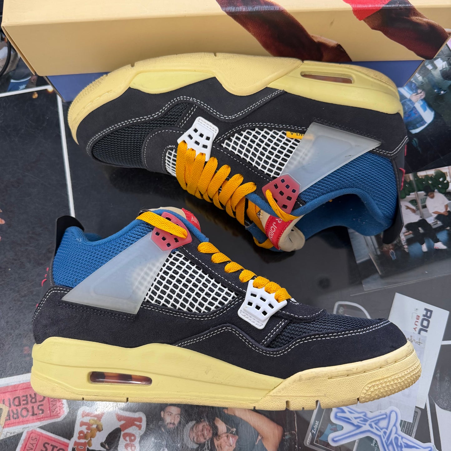 Jordan 4 Retro Union Off Noir U8.5