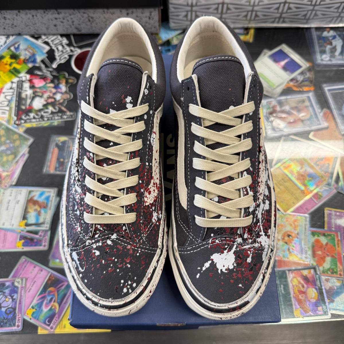 Vans Premium Old Skool 36 Paint Splatter Charcoal Grey U8