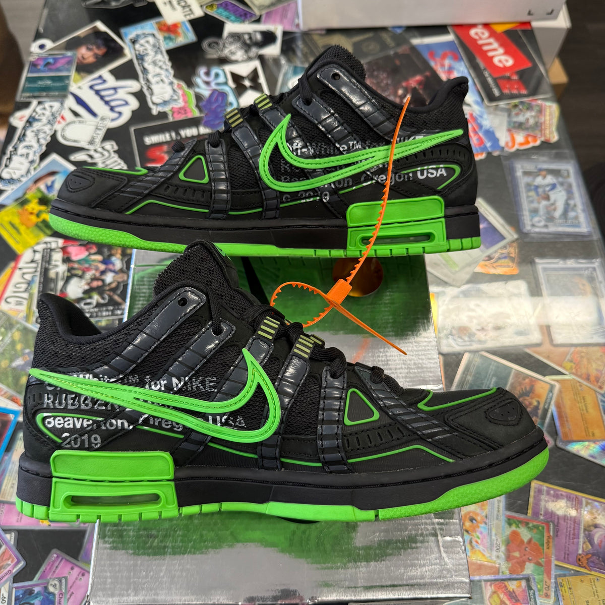 Nike Air Rubber Dunk Off-White Green Strike U9.5