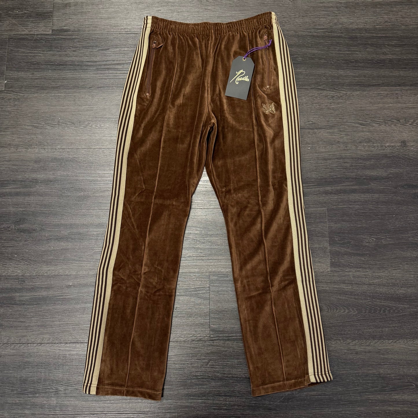 Needles Brown Velour Track Pants
