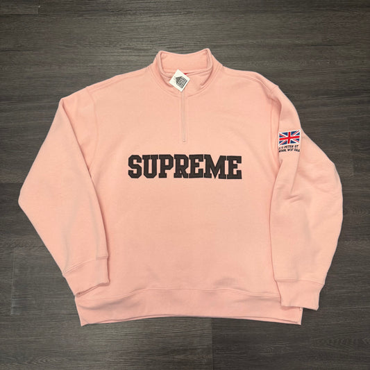 Supreme Shop Flag Half Zip Pullover Peach