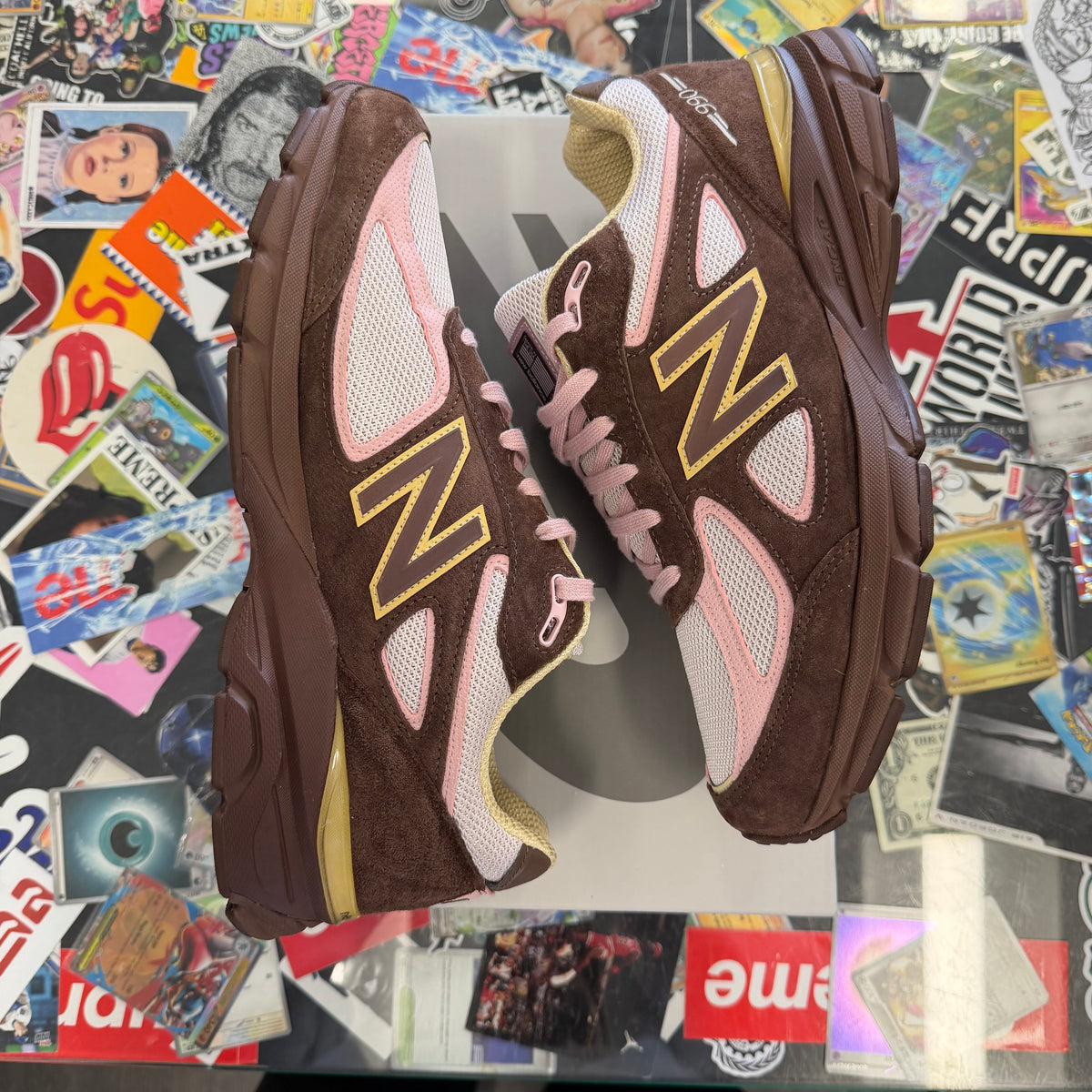 New Balance 990v4 MiUSA Pumpernickel Pink Chalk