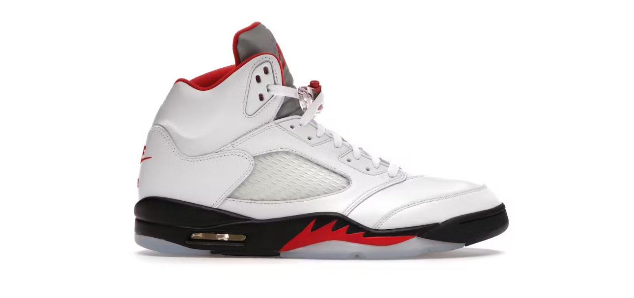 Jordan 5 Retro Fire Red Silver Tongue U