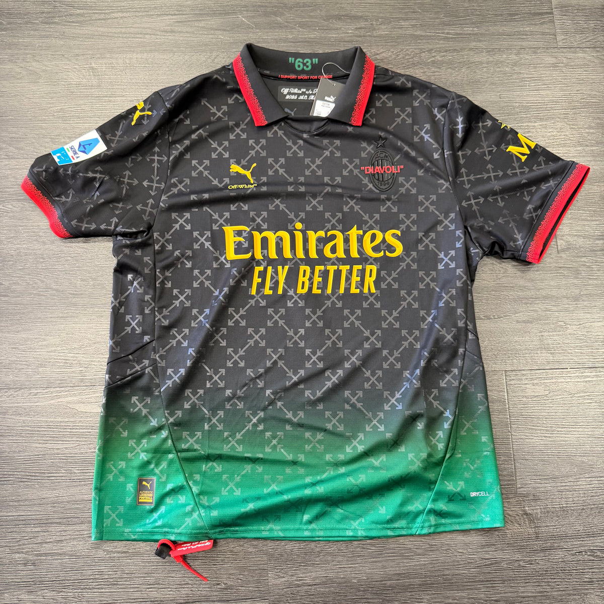 AC Milan Puma Off White Jersey Black