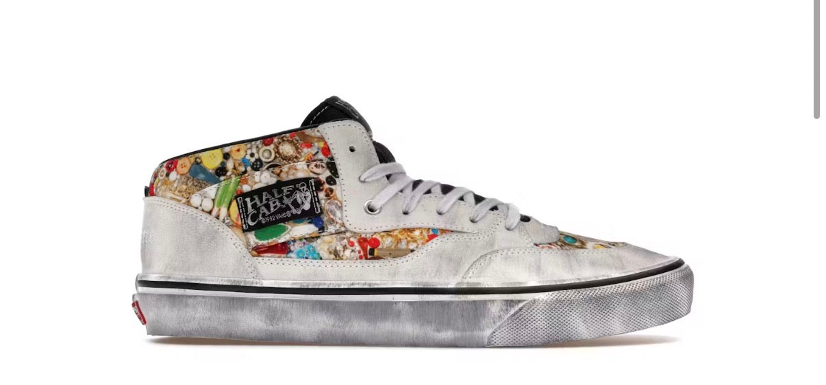 Vans Half Cab Supreme x Mike Kelley White