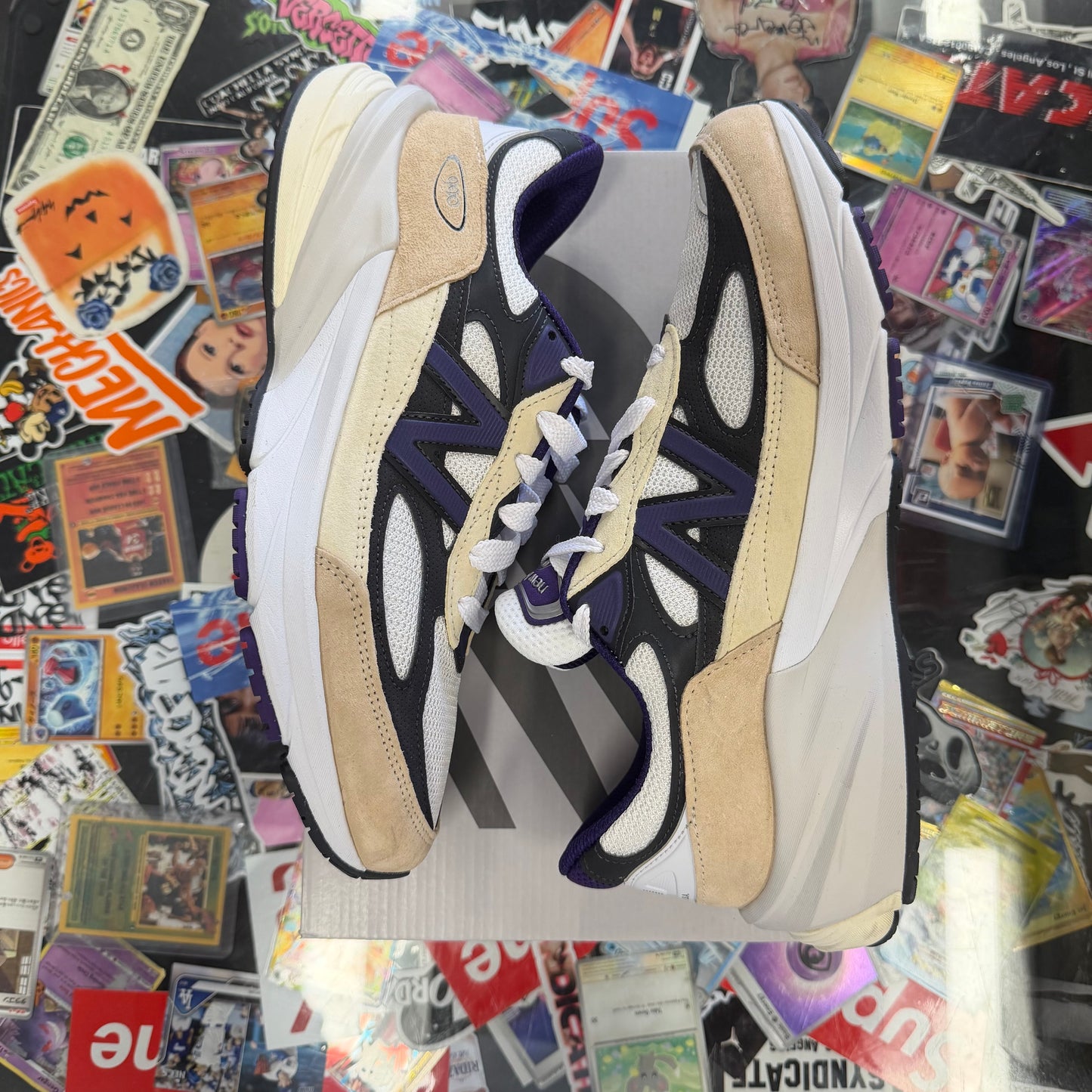 New Balance 990v6 MiUSA Teddy Santis White Black Plum