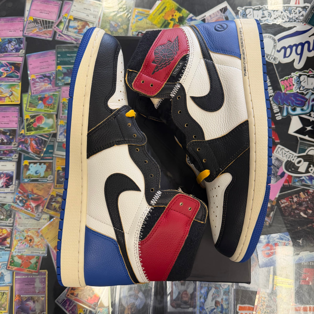 Jordan 1 Retro High OG SP Fragment x Union LA Varsity Red Sport Royal U13