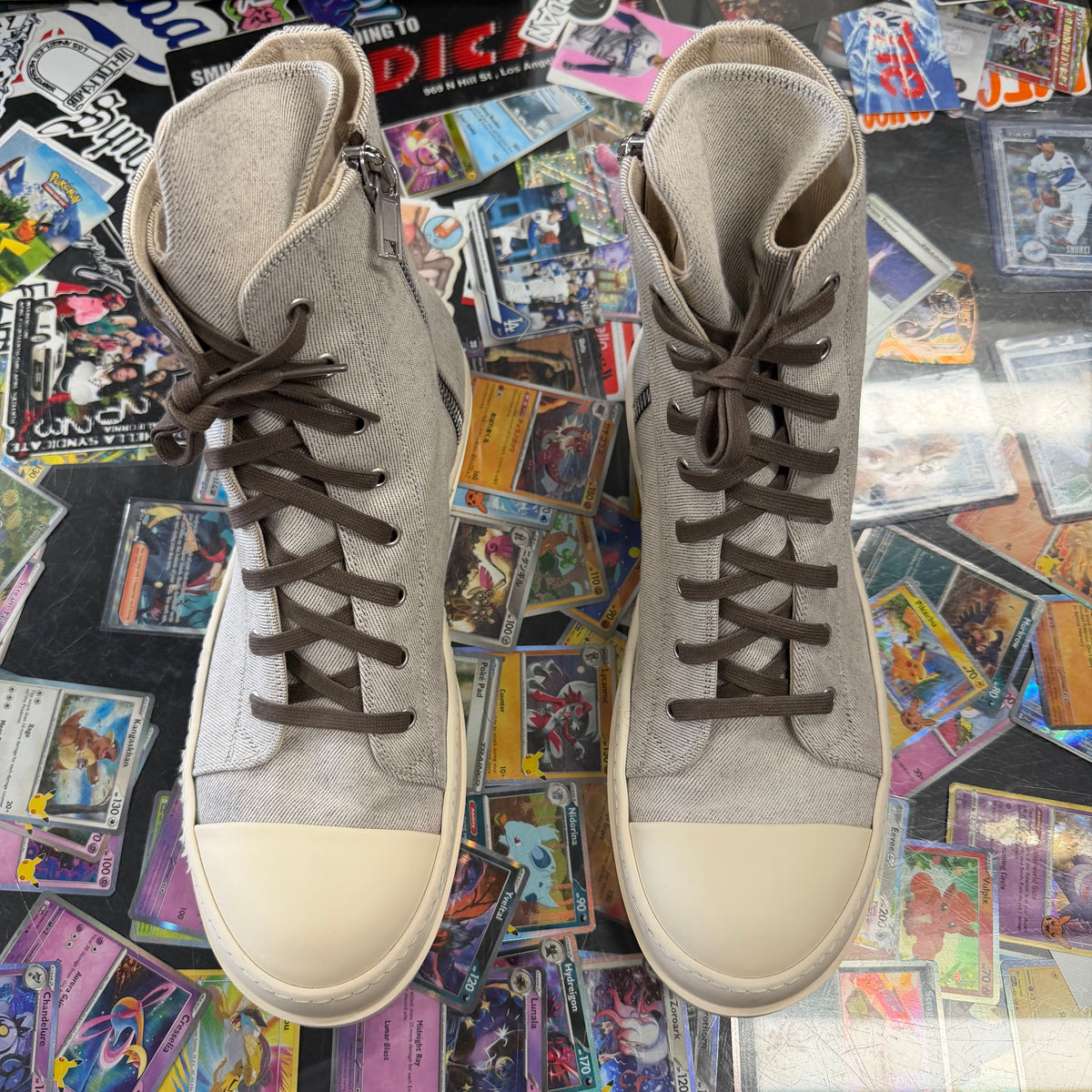 Rick Owens Drkshdw Hi  Ramones Canvas